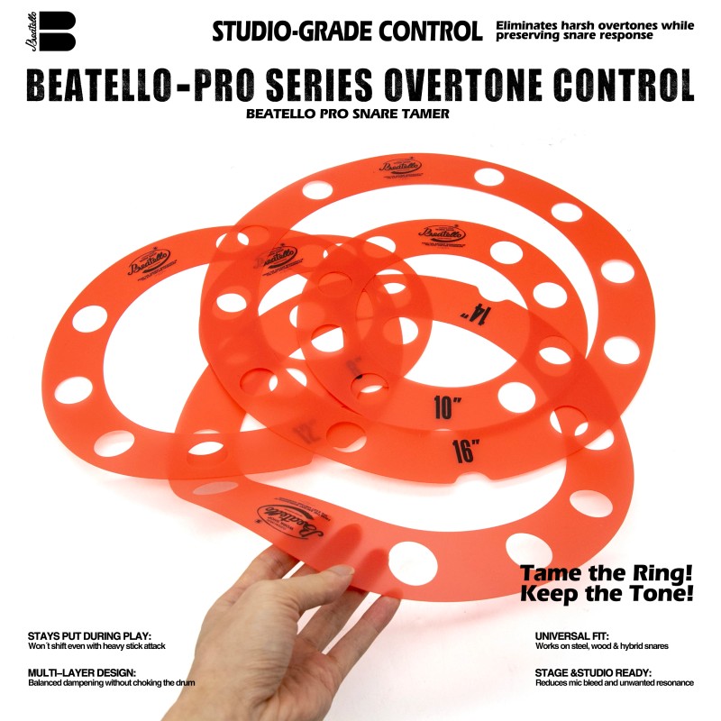 Beatello Pro Drum Dampeners 5-Piece Set | All-Size Universal Fit