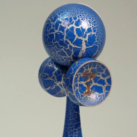 Bahama Kendama Full Crackle Grand Bahama Kendama - Blue over Silver