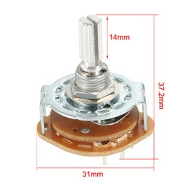 uxcell 2P3T 2 Pole 3 Position Selectable Single Deck Band Channel Rotary Switch Selector