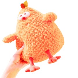 XIYUAN 17.7InchesChicken Plush Toy Stuffed Animal Plush Toy,Toy Pillow Chicken Plush Pillow for Most People Bedtime Home Sofa Decor (Red)