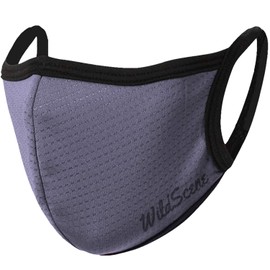 Wild Scene Sports Mask, Thermal Mask, Mesh, Washable, Quick Drying, Men's, Women's, Gray