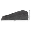 ZOLLNER Microfibre Hair Turban Set of 2 Grey Button Closure