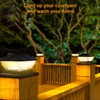 Outdoor Waterproof Solar Pillar Light Patio Garden Fence Gate Post
