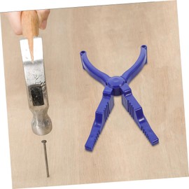 Operitacx 5 Stück Pin-Clamp-Zange Nagelhalter hämmern Nägel drücken Maniküre Hilfszange Heimwerkzeug Nägel halten Nagelzange zum Hämmern Nagelhämmerwerkzeug Nägel Halter Plastik Blau