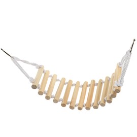 Sosoport Wooden Climbing Ladder Fish Tank Reptile Decorative Wooden Lizard Ladder Terrarium Lizard Ladder Decoration Reptile Bridge Cage Reptile Bridge Hanging Lizard Ladder Chinchilla Hanging