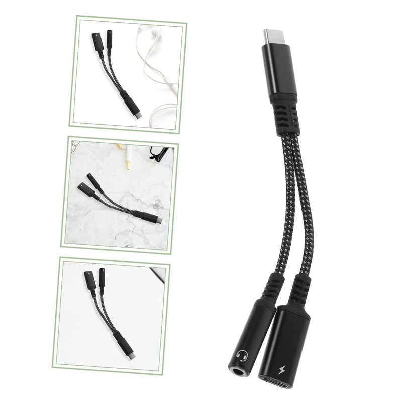 KOMBIUDA USB C Headphone Adapter USB C to Aux Adapter