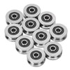 10pcs TV0418 4*18*8mm V Groove Track Roller Bearing Guide Rail