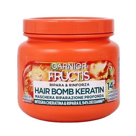 Garnier Fructis Tiefenreparatur-Maske für stärkeres Haar, mit Marulaöl und Keratin, Hair Bomb Keratin, Reparatur und Stärkung, 320 ml