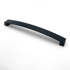 ANGSTROM 5-Pack Curved Arch Cabinet Pulls, Zinc Handle Bar 7.5 Inch (Matte Black)