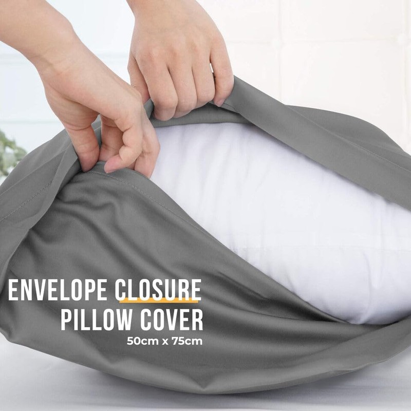Pillowcases - 4 Pack Housewife Pillowcase Set | Envelope Closure