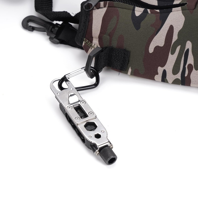 ChiiGe Keychain Phillips Screwdriver Multitool, Flat Screwdriver, and Nut Driver
