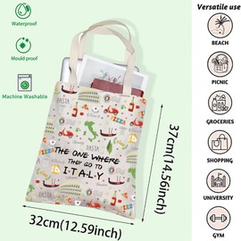 FOTAP Italy Trip Makeup Bag I Love Italy Gift Italy Honeymoon Gift Italy Travel Bag Gift Italy Souvenir Gift Welcome Bag Housewarming Gift (Italy tote)