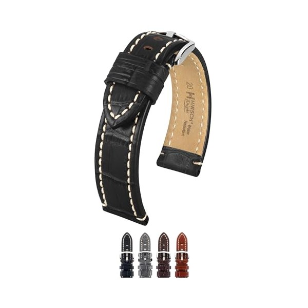 HIRSCH H Hirsch Modena Watch Strap - Alligator Embossed Genuine