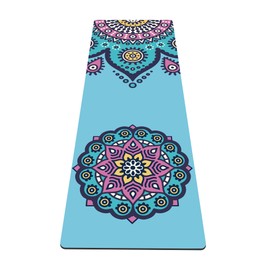 nuveti Yoga Mat Print Extra Thick TPE Non Slip Fitness Exercise Mat with Carrying Bag,72"x24" Extra Thick 6MM Exercise & Workout Mat for Yoga, Pilates Fitness and Floor Exercises
