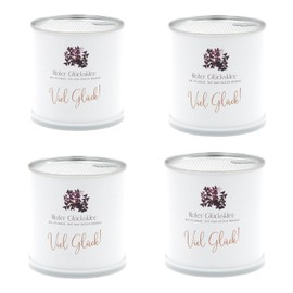 MacFlowers® Set of 4 Flower Tins Purple Clover Growing Set Good Luck Sustainable Gift in Cute Instant Gardening Flower Tins as a Set