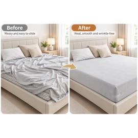 Bed Sheet Corner Grippers for Secure Bedding – 4-Piece Plastic Tightener Clips for Keeping Sheets Neat and in Place