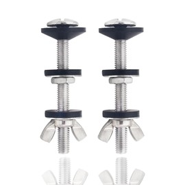 8 PCS Toilet Tank to Bowl Bolts Repair Kit, 5/16 * 3.15 inch Stainless Steel Heavy Duty Rustproof Toilet Tank Bolts