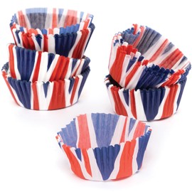 Baker Ross PJ149 Union Jack Cupcake Cases - Pack of 100, Union Jack Party Supplies