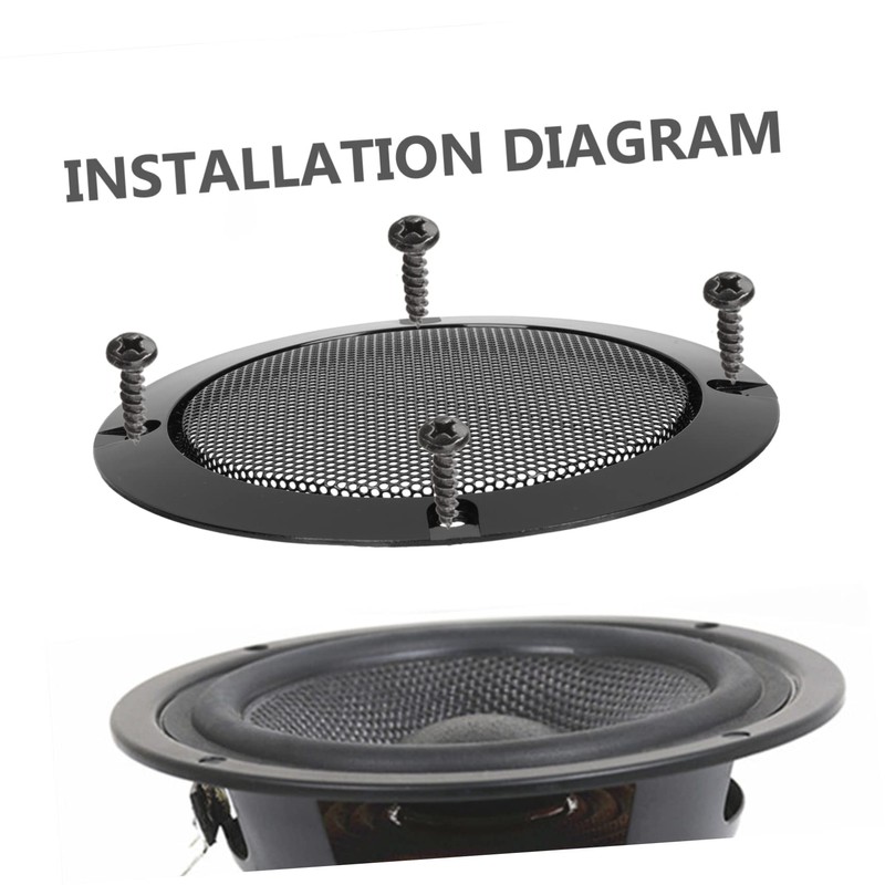 jojofuny 2sets Speaker Grill Covers Mesh Decorative for Car Audio