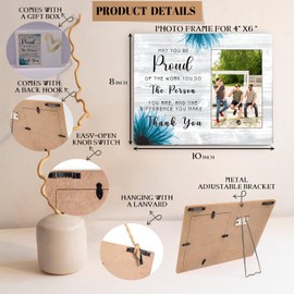 Coworker Wood Picture Frame Gift-8x10 Inch, May You Be Proud of the Work You Do, Wood Photo Frame for Tabletop or Wall Display, Thank You Gift Employee Appreciation Gift, Holds 4 x 6 Inch Photo-17