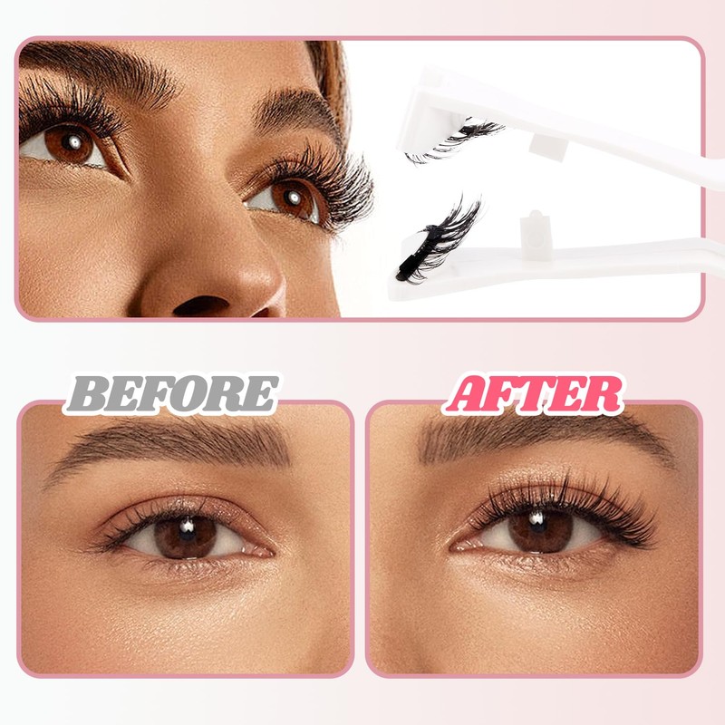 Magnetic Eyelashes, 2 Pairs Magnetic Eyelash Extensions, Reusable Natural Magnetic