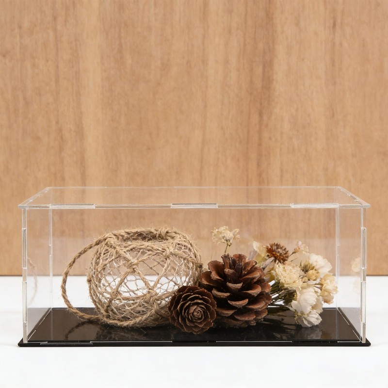 sourcing map Acrylic Clear Display Case Box Dustproof Protection Showcase