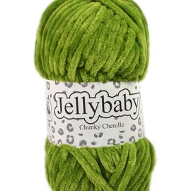 Cygnet Jellybaby Chunky Chenille Knitting Yarn (Lime Light 026)
