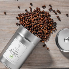 Boomers Gourmet - Organic Kampot Pepper Red Whole I Red Pepper from Cambodia (Red Kampot Pepper, Cambodia Pepper) - Spice Jar 11.5 cm - 100 g