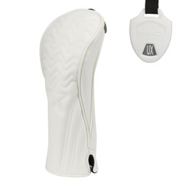 Hybrid Headcover - Golf Hybrid Head Cover for Hybrid, PU Leather Stars Golf Accessories Head Cover for Golf Clubs with Interchangeable Tags - White