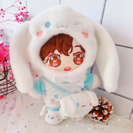 niannyyhouse 20cm Plush Doll Clothes Blue Dog Suit 8in Doll Dress Up