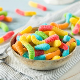 Yupik Sour Gummy Neon Worms, 2.2 lb (35.2 oz), Gluten-Free, Sweet & Sour, Fruity Flavors, Sugary Coating, Chewy Small Gummies, Fun Treat, Sweet Candy, Delicious Snack, Ideal for Gifting, Holidays & Baking
