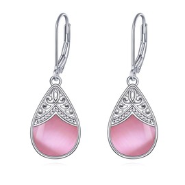 VONALA Sterling Silver Filigree Irish Celtic Drop Earrings Jewelry Gifts for Women Girls, Sterling Silver