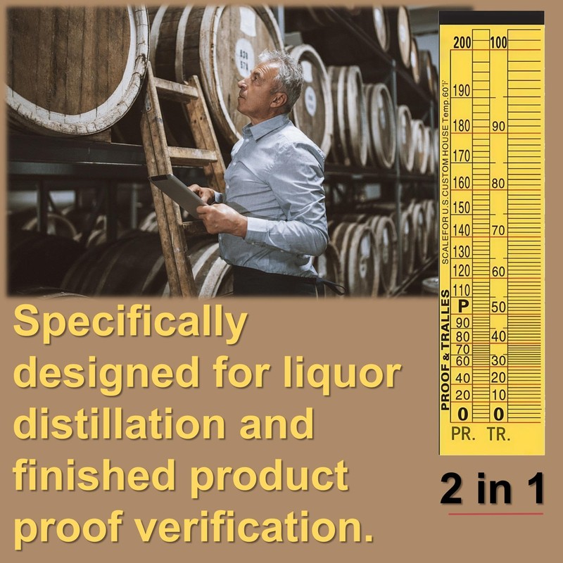 Busieea 5Pcs Hydrometer Alcohol 0-200 Proof Tralle - Accurate, Easy-to-Use