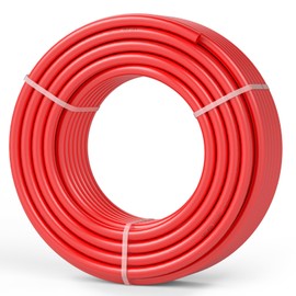 VEVOR PEX Pipe 3/4 Inch, 100 Feet Non-Oxygen Barrier PEX-B Flexible Pipe Tubing for Potable Water, for Hot/Cold Water & Easily Restore, Plumbing Applications with Free Cutter & Clamps,Red