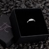 TJC White Diamond Three Stone Ring for Women Size O