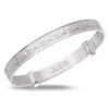 Children's 925 Sterling Silver Teddy Bear Bangle, teddy bear pattern