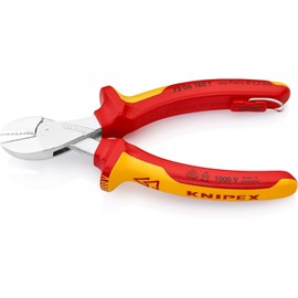 Knipex 73 06 160 T BK"X-Cut" VDE-Tested Compact Diagonal Cutter with Tether Attachment Point in Blister Packaging, Multi-Colour