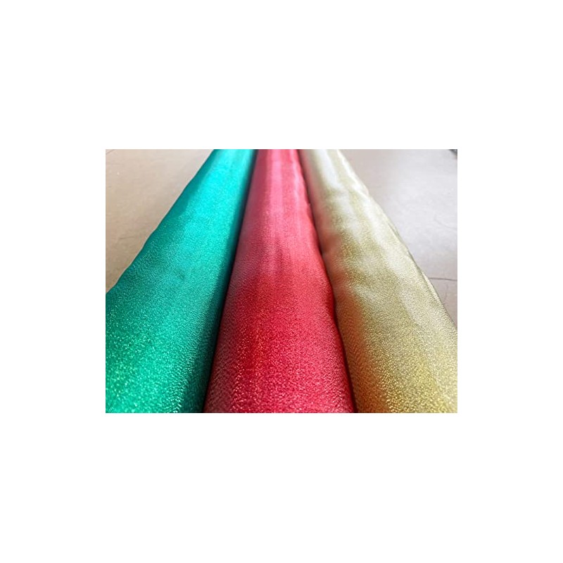 Christmas Fabric Gold Metallic Organza Shimmer Craft Fabric Material