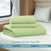4 Piece Olympic Queen Sheet Set - Sage, Fits 66x80