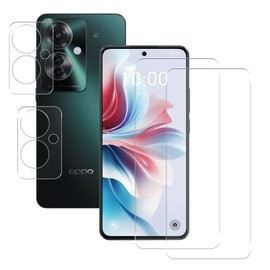 Compatible OPPO Reno11 A Film, Fingerprint Authentication, 2 + 2 Glass Film + Lens Protective Film, Anti-Fingerprint, Glass Film, Tempered Glass, LCD Protective Film for OPPO reno11a [Uses Asahi Glass