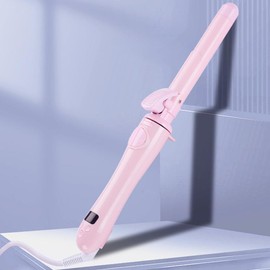 S1 Dual Voltage Rotating Curling Iron - Color: pink