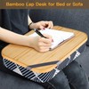 Mayjoy Bamboo Lap Desk with Storage, Cover Removable Lap Desk