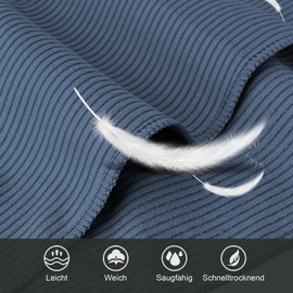 Fosdaling Set of 3 Microfibre Towels: Large 160 x 80 cm and 2 Small 80 x 40 cm, Quick-Drying Microfibre Sports Towel, for Bath Towel, Travel Towel, Fitness & Sports Towels and Beach Towel (Navy Blue)