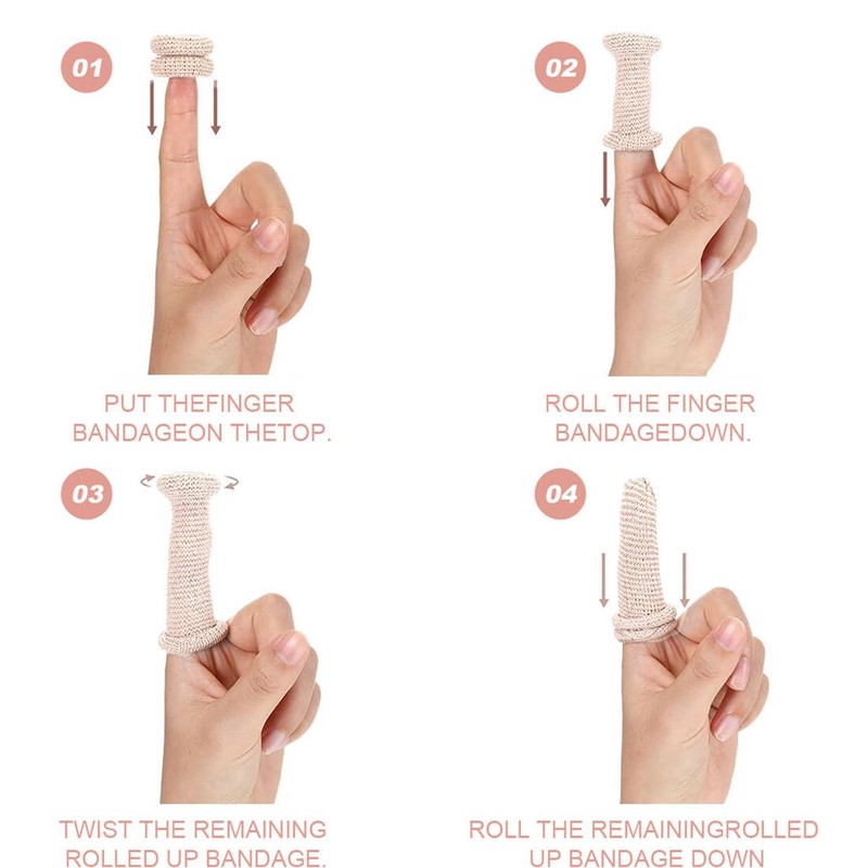 Thumb Bandage Finger Bandages 30 PCS Tubular Finger Stall Bandage