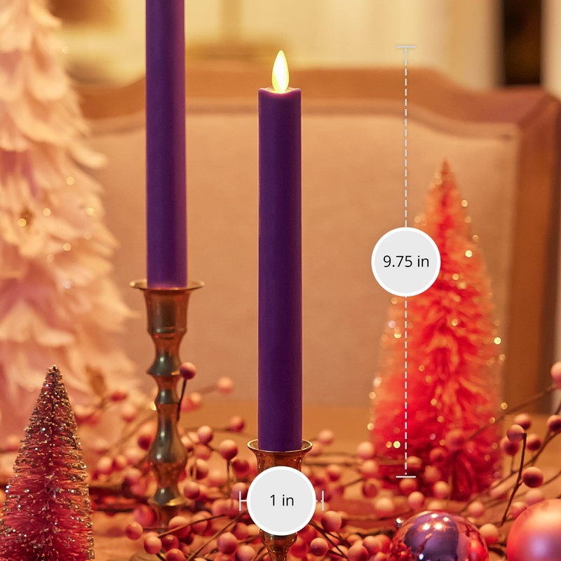 Luminara - Flameless Battery Operated Taper Candle - Purple -
