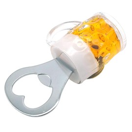 Creative Acrylic Beer Bottle Opener Beer Mug Shape Bottle Opener Kitchen Accessories Fridge Magnets (C)