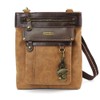 Chala GEMINI Crossbody Canvas Gift Messenger Bag Brown - Fox