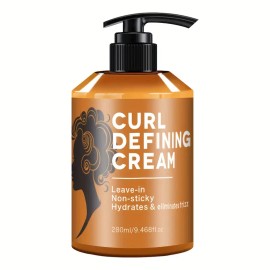 BeautyCurl Curl Defining Cream 9.47oz Argan Oil | Moisturizing Frizz Control for Wavy Curly