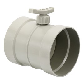 PATIKIL 6" HVAC Duct Manual Volume Damper, PP Adjustment Flame Retardant Airflow Backdraft Damper Control for HVAC Air Balancing System, Beige