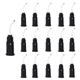 100Pcs Blunt Tip Needle, Bent Blunt Dispensing, Disposable Dental Irrigation Fluid Needle Tips for Oil or Glue Applicator (19G)